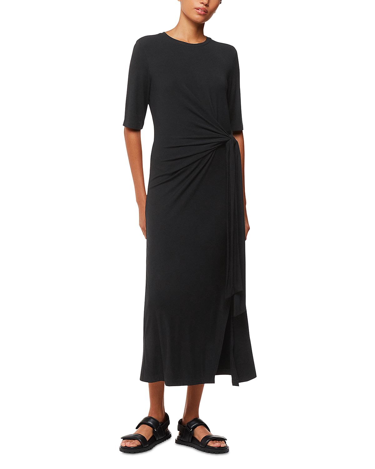 Whistles Twist Front Jersey Dress