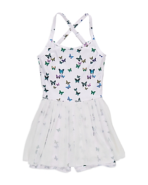 Shop Terez Girls' Butterflies Tennis Dress - Little Kid, Big Kid In White