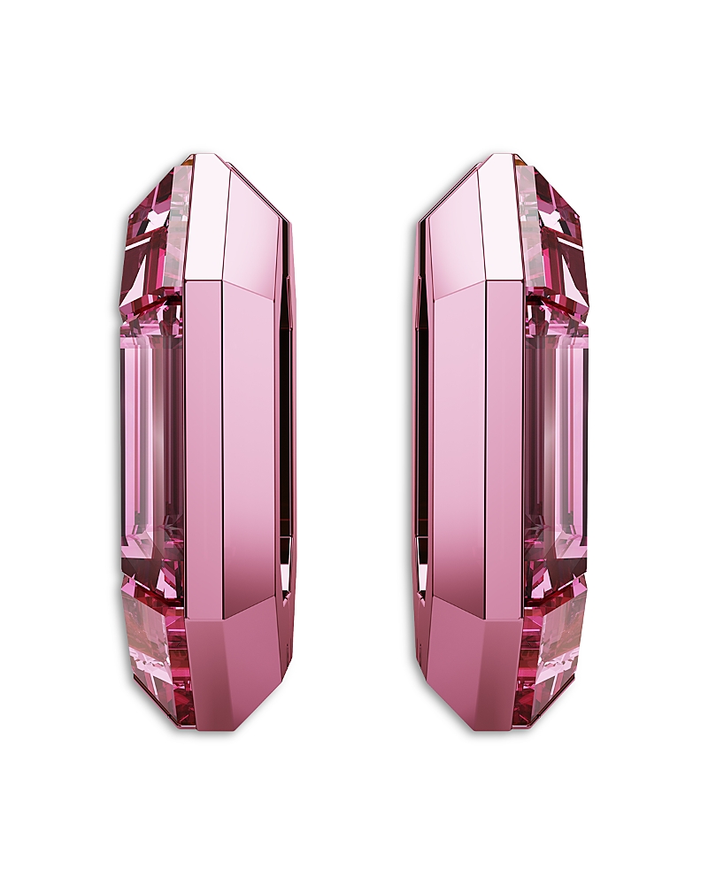 Swarovski Lucent Crystal Statement Earrings In Pink
