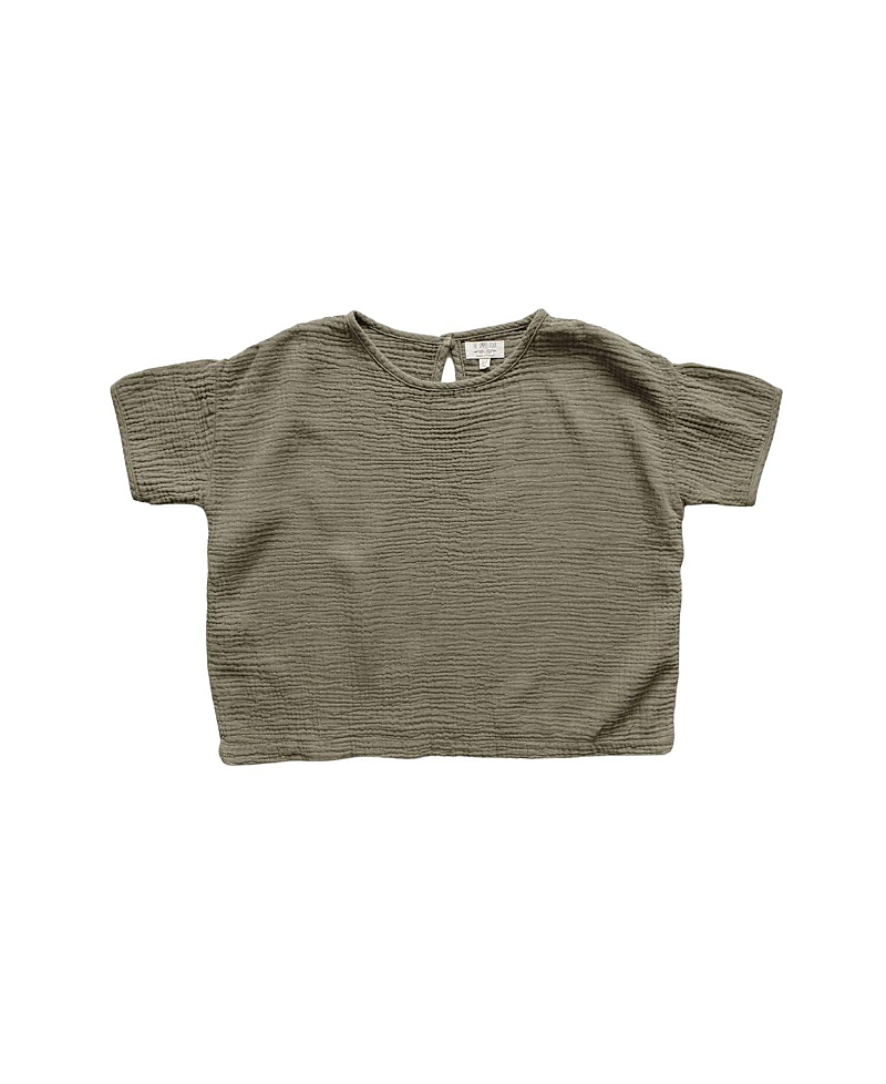 The Simple Folk Unisex Muslin Top - Little Kid, Big Kid In Green