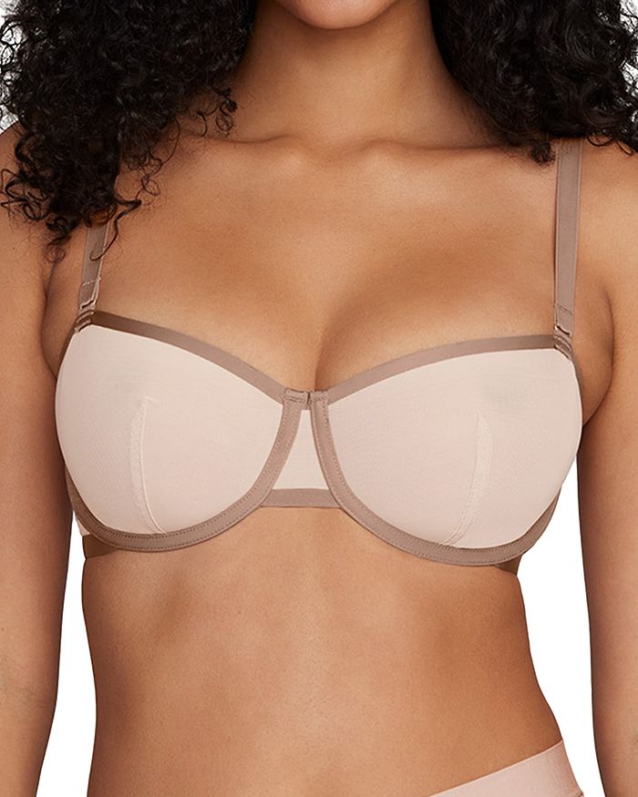 Curvy Couture Full Figure Cotton Luxe Unlined Wire Free Bra Natural 34G