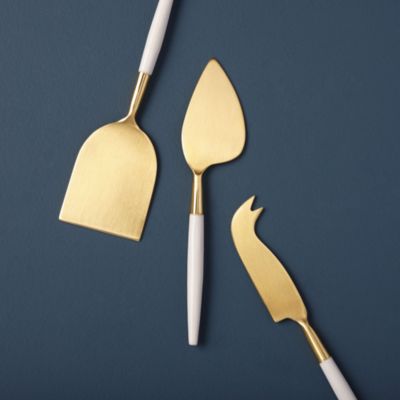 Be Home - White and Gold-Tone Cheese Set