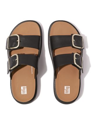 FitFlop Women's GEN-FF Buckle Two Bar Leather Slides