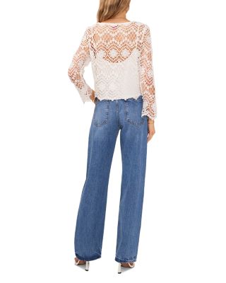 Crocheted Flare Sleeve Top