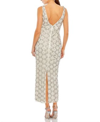 Fully Beaded Sleeveless Column Dress