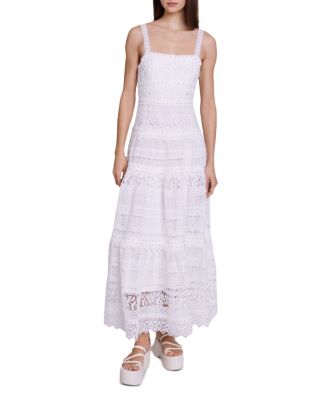 maje lace maxi dress Floral guipure maxi dress White For Women