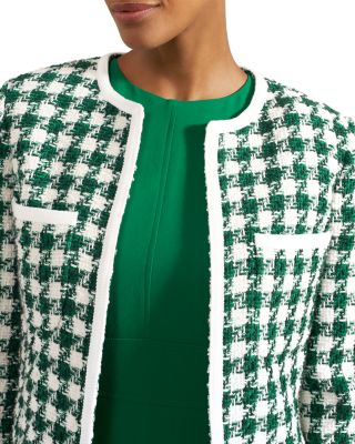 Genevieve Houndstooth Checkered Jacket