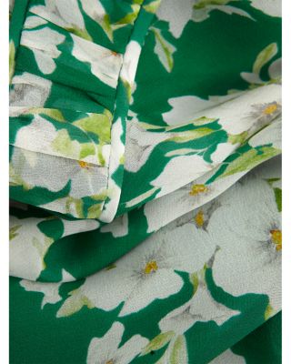 Bronwyn Floral Print Silk Midi Dress