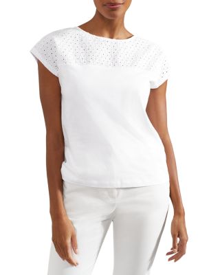 HOBBS LONDON - Thea Broderie Cotton Eyelet Top