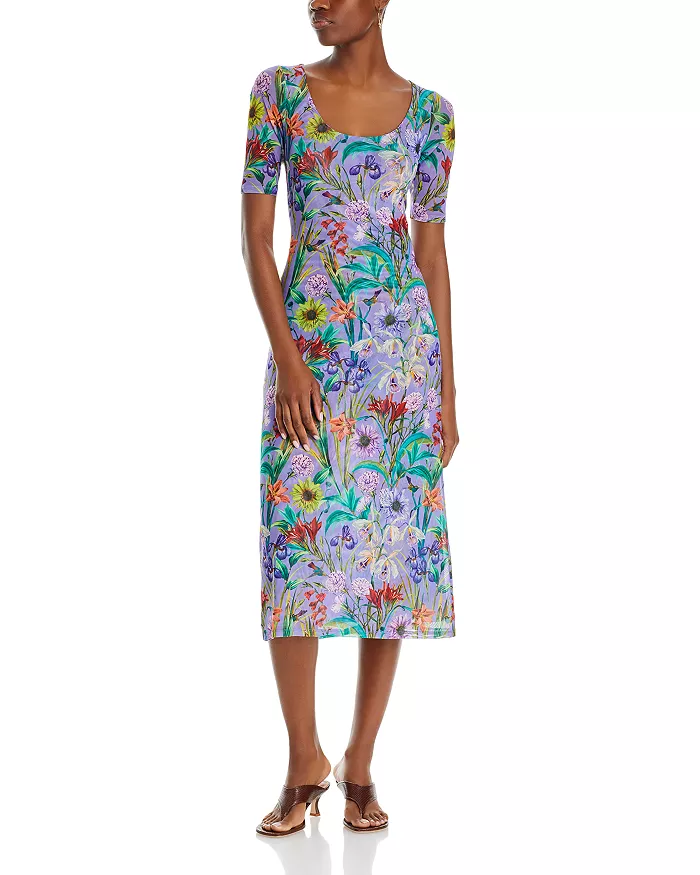 Johnny Was Daphne Mesh Midi Dress