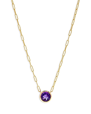 Bloomingdale's Amethyst Pendant Necklace in 14K Yellow Gold