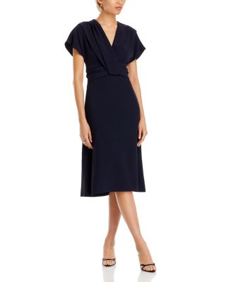 BOSS - Debasa Drape Front Midi Dress