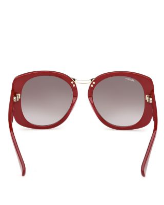 Bridge Gradient Round Sunglasses, 55mm