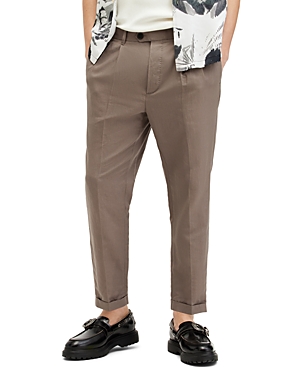 Shop Allsaints Cross Tallis Tailored Fit Trousers In Earthy Brown
