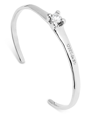 Uno de 50 Cosmos White Zircon Solitaire Cuff Bracelet