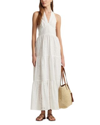 Ralph Lauren - Cotton Eyelet Halter Dress