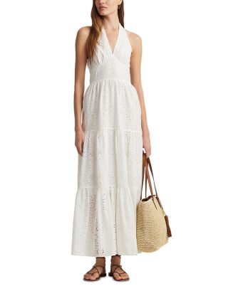 Ralph Lauren Cotton Tiered Halter Dress ☆ふんわりワンピース Eyelet Cotton Tiered Halter Dress