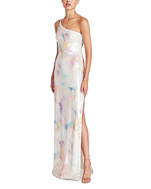Paige Sequined One Shoulder Gown