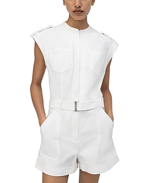 Simkhai Tinka Belted Romper In White