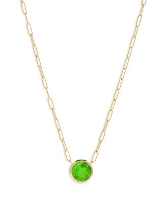 Bloomingdale's Fine Collection - Peridot Pendant Necklace in 14K Yellow Gold, 16"
