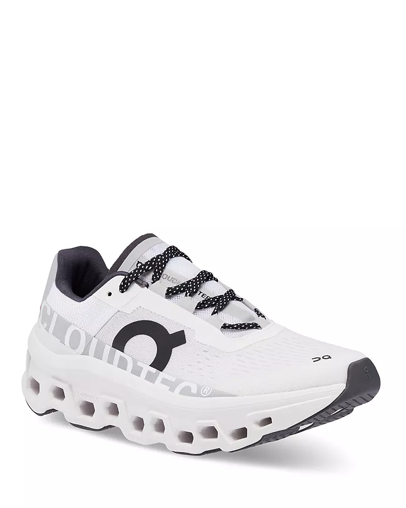On Women's Cloudmonster Road Running Sneakers in All White
