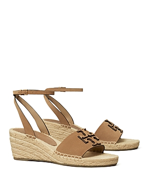 Shop Tory Burch Women's Ines Ankle Strap Espadrille Wedge Sandals In Noisette