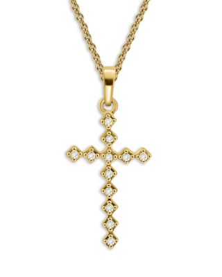 AQUA - Cross Pendant Necklace, 16" - Exclusive