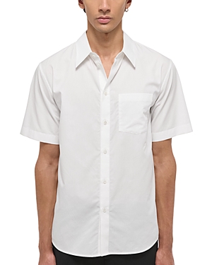 Shop Helmut Lang Classic Cotton Relaxed Fit Button Down Shirt In White
