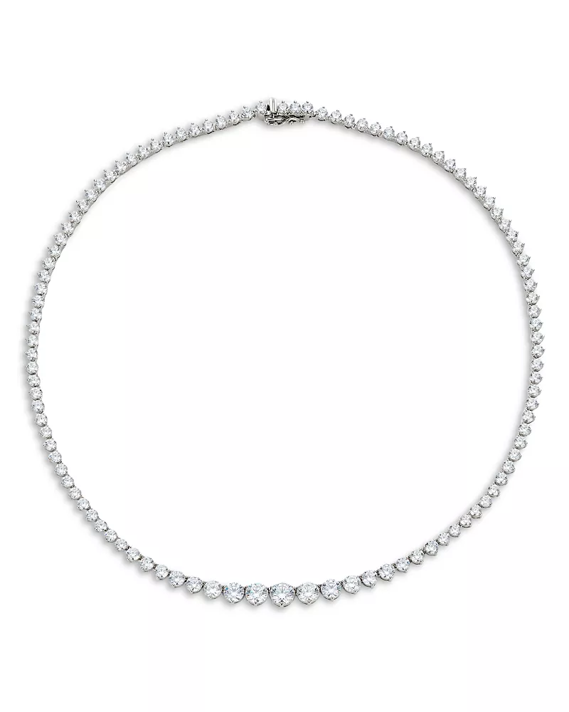 Nadri Graduated Cubic Zirconia Tennis Necklace, 16