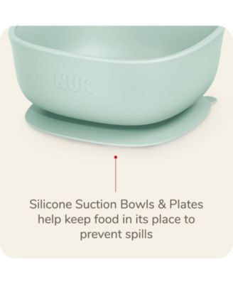 Unisex Durable Soft Silicone Baby Suction Bowls, 100% BPA Free, 2 Pack - Baby