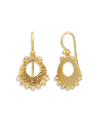 Gurhan 24K, 22K &amp; 18K Yellow Gold Lush Diamond Open Drop Earrings