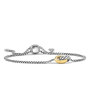 18K Yellow Gold & Sterling Silver Petite Cable Linked Bracelet