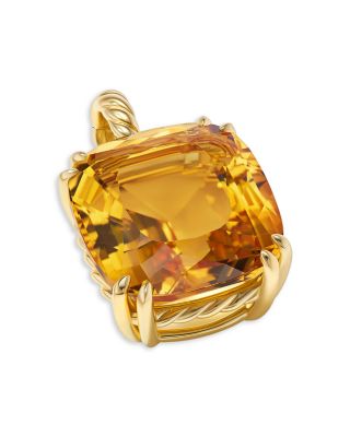 David Yurman Marbella Pendant in 18K Yellow Gold with Citrine, 22mm