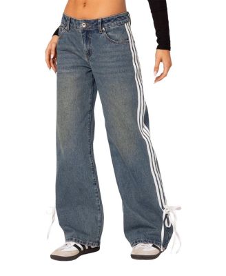 Edikted - Washed Low Rise Ribbon Jeans