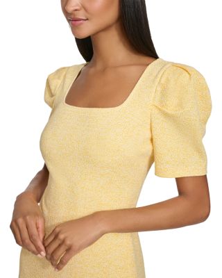 KARL LAGERFELD PARIS Square Neck Puffed Shoulder Dress | Bloomingdale's  Women