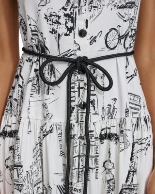 KARL LAGERFELD PARIS Printed Cotton Dress | Bloomingdale's Women