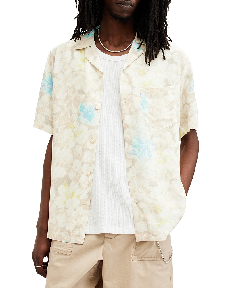 Allsaints Nevada Relaxed Fit Printed Camp Shirt