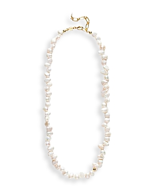 Pearly Cultured Freshwater Pearl Collar Necklace, 14.96-17.32