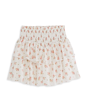 Shop Katiejnyc Girls' Brooke Cotton Smocked Ruffle Skirt - Big Kid In Vintage Floral