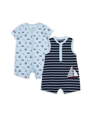 Little Me - Boys' Sailboat Rompers, 2 Pack - Baby