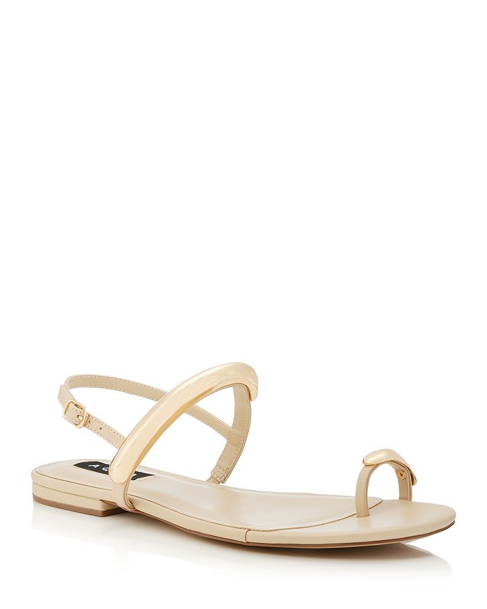 Aqua Women s Wyn Strappy Slingback Sandals Exclusive Ivory Cream Size 6 Bone