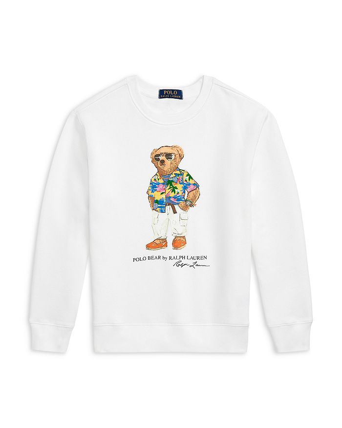 Ralph Lauren Baby Boys Polo Bear Sweatshirt in White