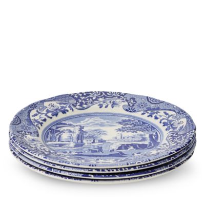 Blue Italian Salad Plate, Set of 4