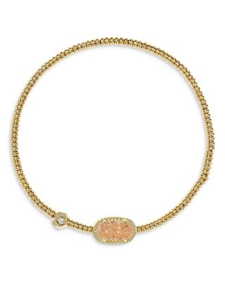 Kendra Scott Grayson Pave &amp; Drusy Stone Beaded Stretch Bracelet