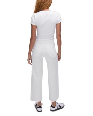 Good Waist Palazzo Cropped Jeans in W001