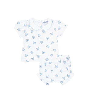 Nellapima Girls' Diaper Cover Set - Baby, Little Kid In Blue Heart Print