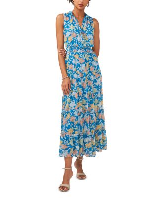 1.STATE Sleeveless Tiered Floral Maxi Dress | Bloomingdale's