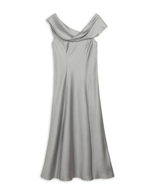 white christmas dresses Chiffon Plunging Cowl Neck Maxi Dress main image 0