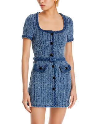 Self-Portrait Braided Trim Textured Dress