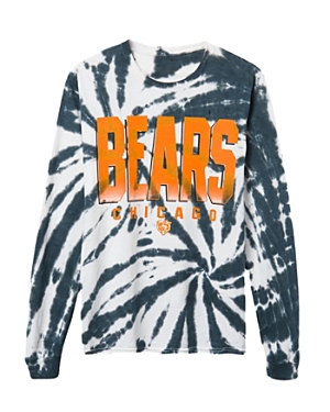 Junk Food Clothing Eagles Game Time Tie Dye Long Sleeve Tee In True Black Tie-dye